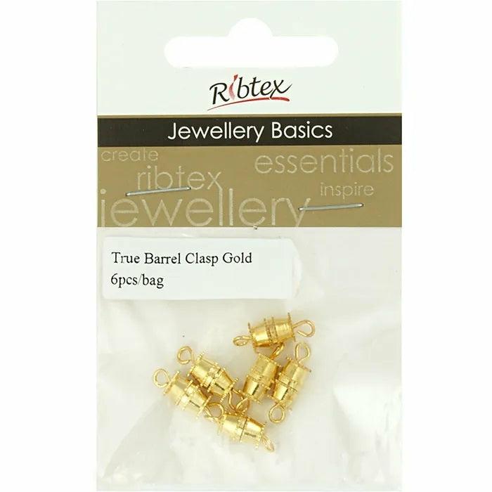 Necklace & Bracelets Making Supplies |   15Mm Metal Alloy True Barrel Clasp (Available In 2 Colours) Jewellery Making Basics Gold