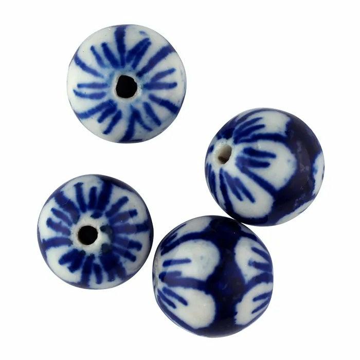 Other Beads |   14Mm Round Porcelain Beads Jewellery Making Supplies Other Beads