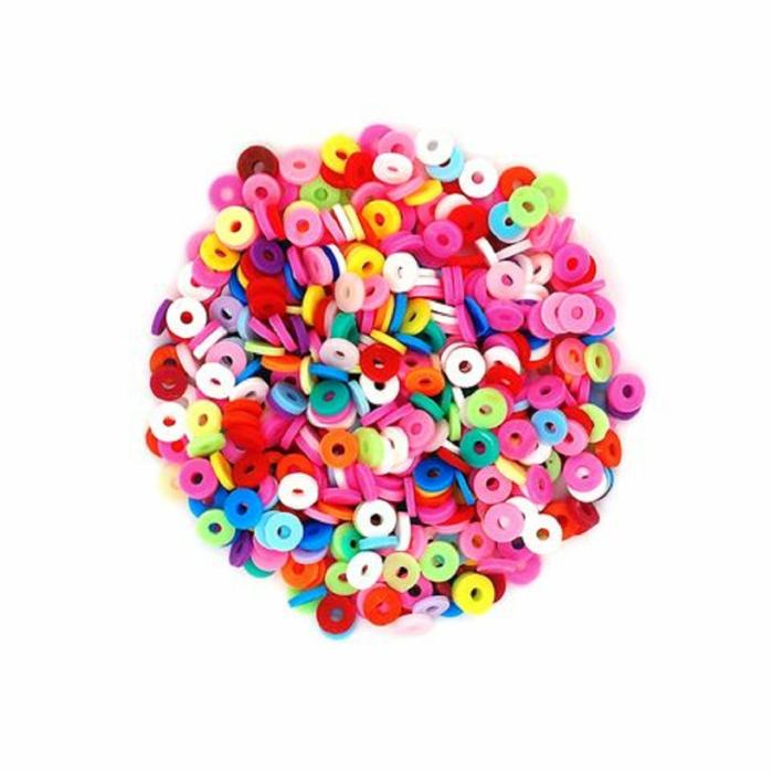 Other Beads |   6Mm Flat Circle Shape Fimo Beads Jewellery Making Supplies Other Beads