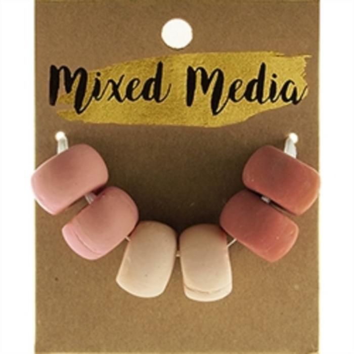 Other Beads |   Blush Pinks Clay Beads Jewellery Making Supplies Other Beads