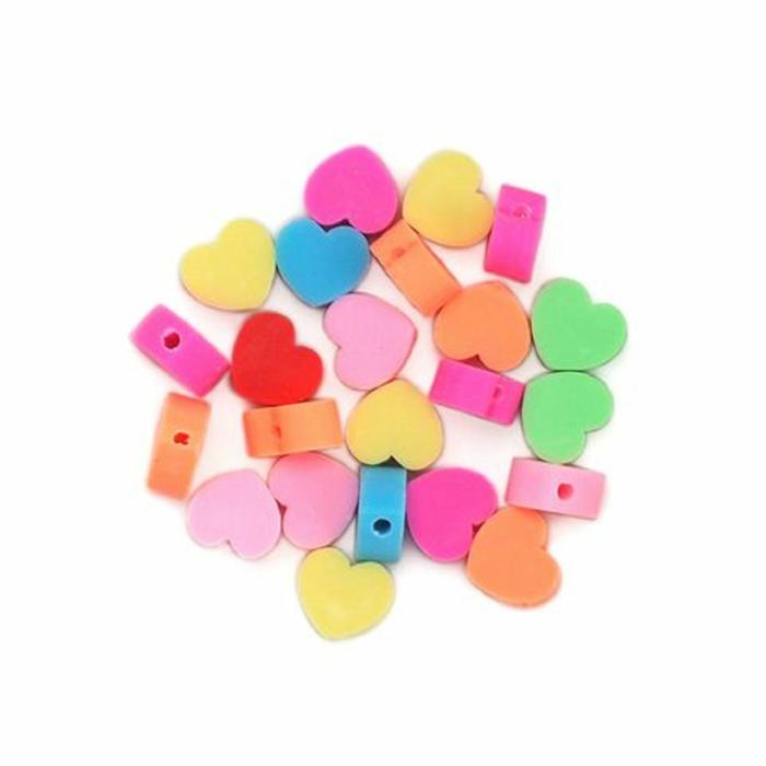 Other Beads |   Fimo Heart Shape Beads Jewellery Making Supplies Other Beads