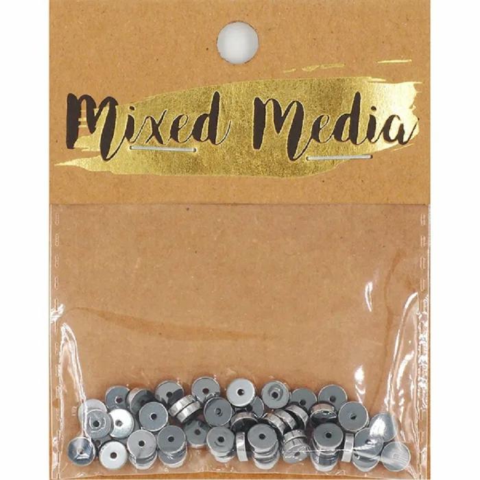 Other Beads |   Silver Metal Heishi Beads Jewellery Making Supplies Other Beads