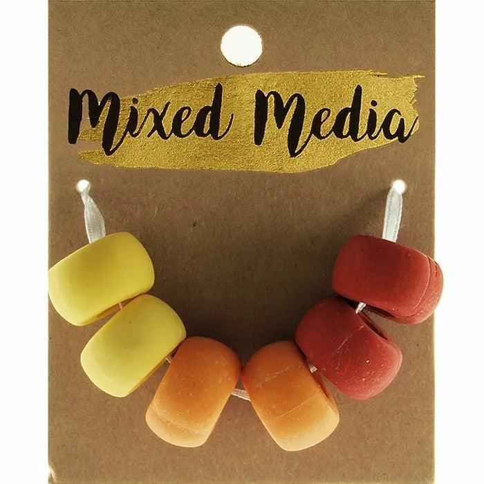 Other Beads |   Yellow, Orange & Red Clay Beads Jewellery Making Supplies Other Beads