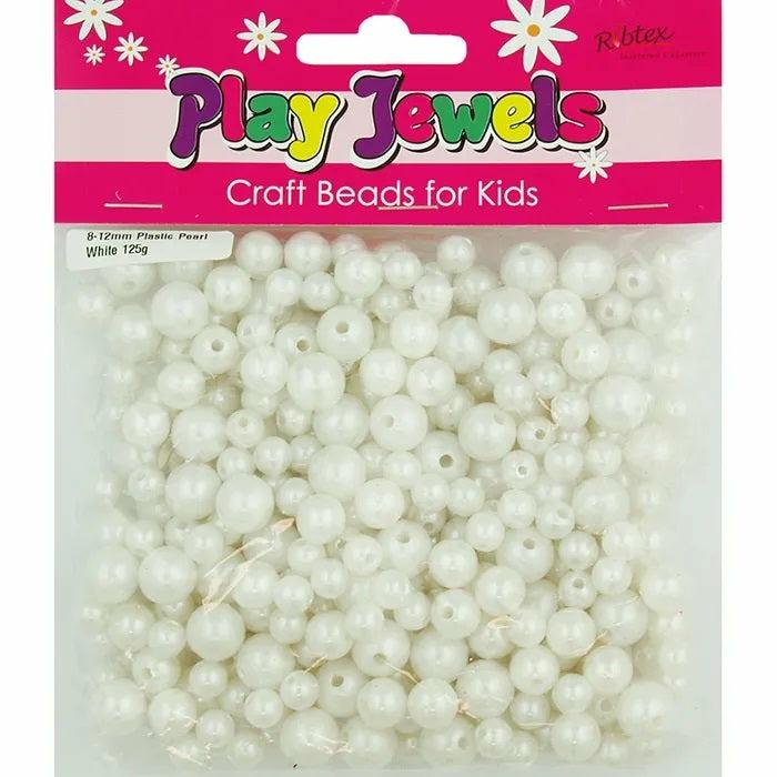 Pearl Beads |   8Mm-12Mm Plastic Round Shape Pearl Beads Jewellery Making Supplies Pearl Beads