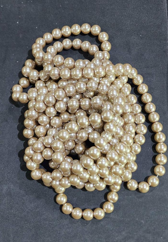 Pearl Beads |   Latte Colour Bulk Pack Pearl Beads Jewellery Making Supplies Pearl Beads