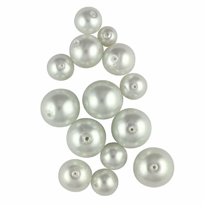 Pearl Beads |   White Colour Glass Pearl Beads Jewellery Making Supplies Pearl Beads