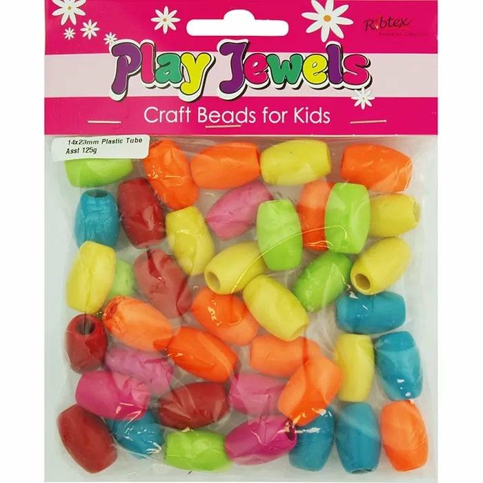 Plastic Beads |   23Mm X 14Mm Plastic Tube Shape Beads Jewellery Making Supplies Plastic Beads