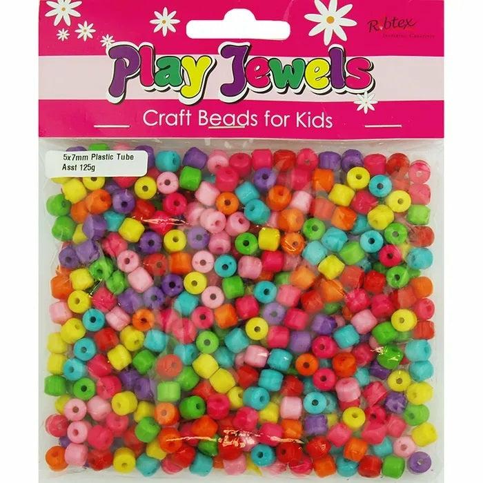 Plastic Beads |   5Mm X 7Mm Plastic Tube Shape Beads Jewellery Making Supplies Plastic Beads