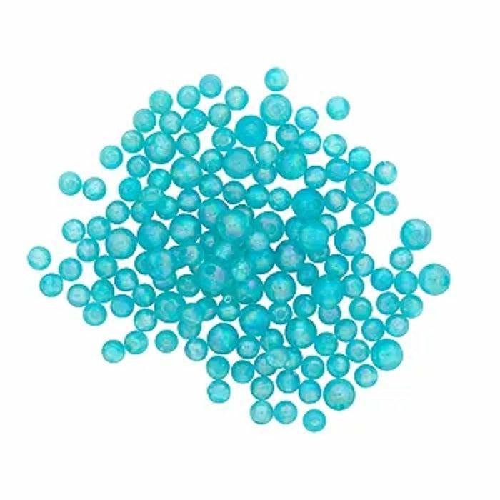 Plastic Beads |   6Mm – 8Mm Plastic Round Beads (Available In 4 Colours) Jewellery Making Supplies Black Ab