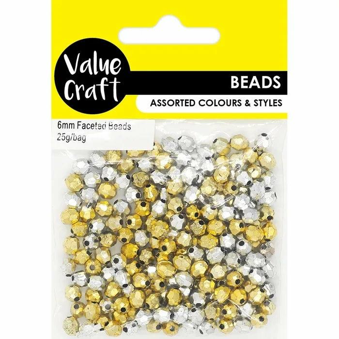 Plastic Beads |   6Mm Plastic Faceted Beads Jewellery Making Supplies Plastic Beads