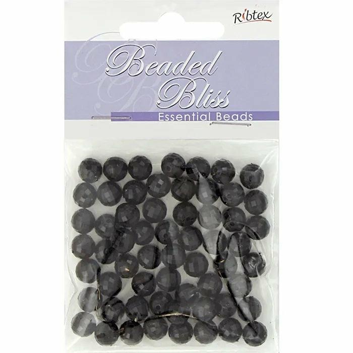 Plastic Beads |   8Mm Plastic Round Faceted Beads Jewellery Making Supplies Plastic Beads