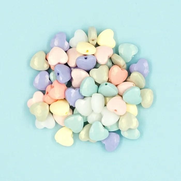 Plastic Beads |   Heart Shape Pearl Finish Beads Beads Beads