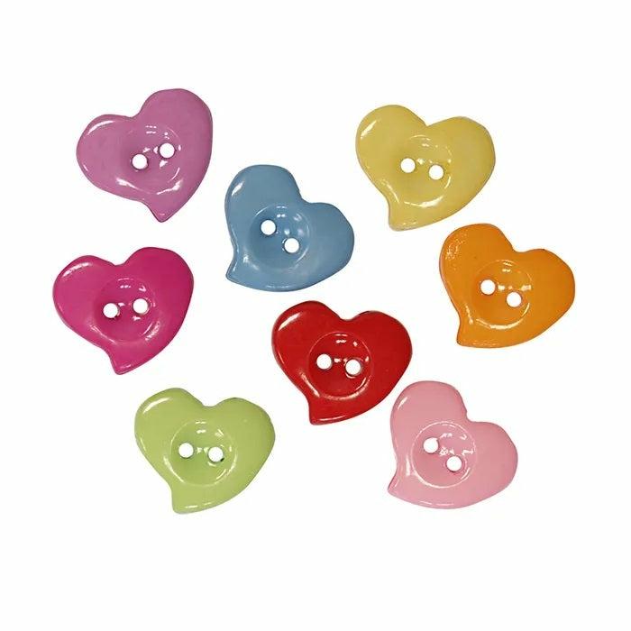 Plastic Beads |   Heart Shape Plastic Button Beads Jewellery Making Supplies Plastic Beads