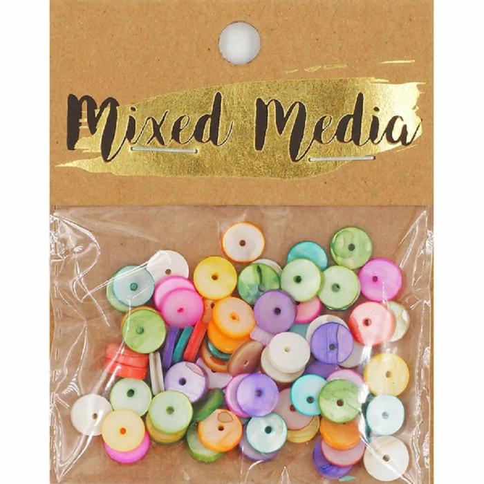 Shell Beads |   Mixed Colour Shell Heishi Beads Jewellery Making Supplies Shell Beads