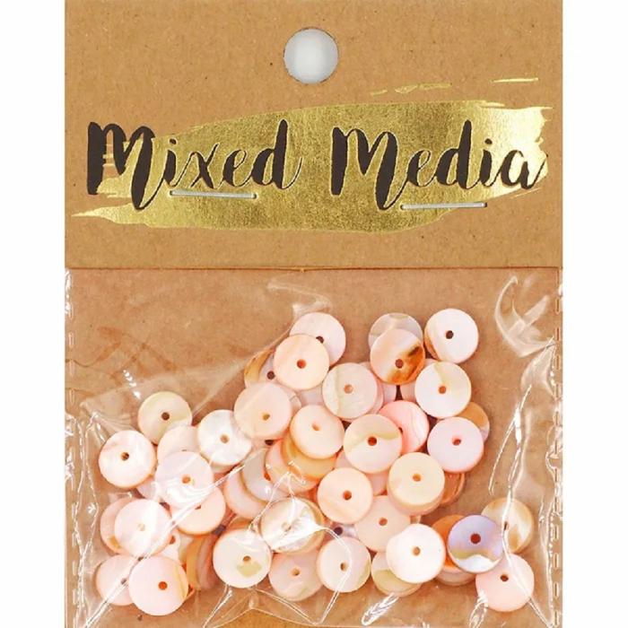 Shell Beads |   Pink Colour Shell Heishi Beads Jewellery Making Supplies Shell Beads