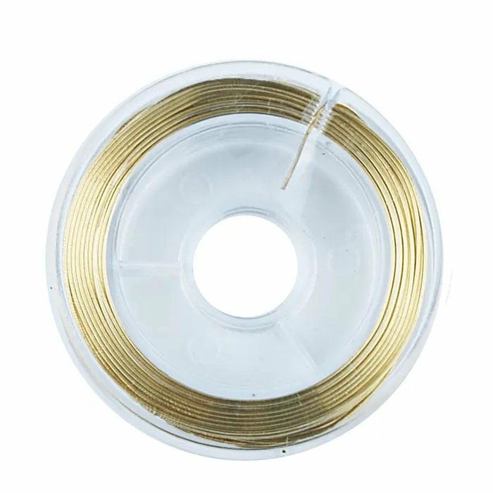 Stringing Materials |   24 Gauge Metal Alloy Designer Beading Wire (Available In 2 Colours) Jewellery Making Supplies Gold