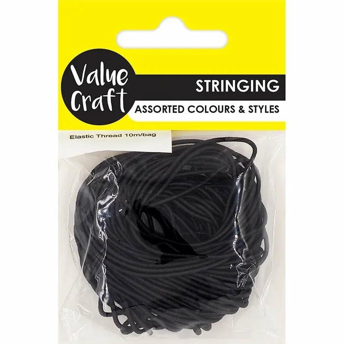 Stringing Materials |   2Mm Black Elastic Thread Jewellery Making Supplies Stringing Materials