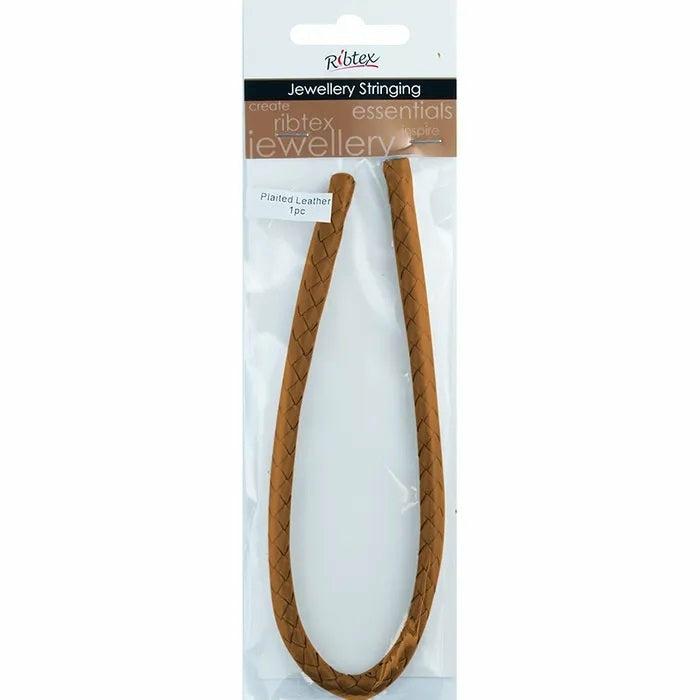 Stringing Materials |   30Cm Plaited Leather Cord (Available In 4 Colours) Jewellery Making Supplies Beige