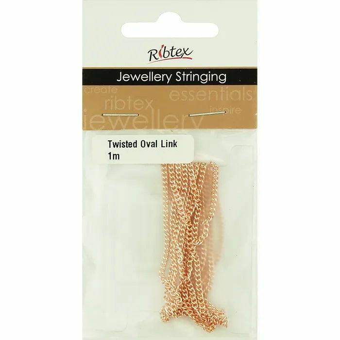 Stringing Materials |   3Mm X 2Mm Metal Alloy Oval Link Chain (Available In 5 Colours) Jewellery Making Supplies Boho Gold