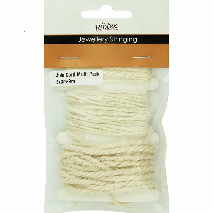 Stringing Materials |   3X3M Jute Cord (Available In 2 Colours) Jewellery Making Supplies Black