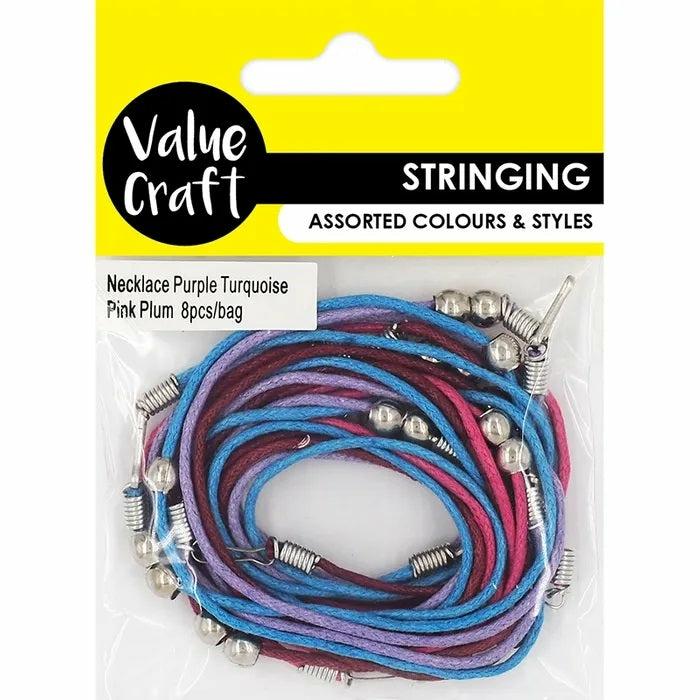 Stringing Materials |   Assorted Colours Cord Necklace With Clasp Jewellery Making Supplies Stringing Materials