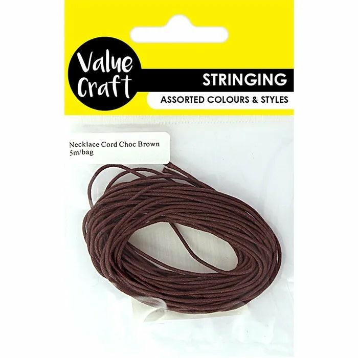 Stringing Materials |   Chocolate Brown Waxed Necklace Cord Jewellery Making Supplies Stringing Materials