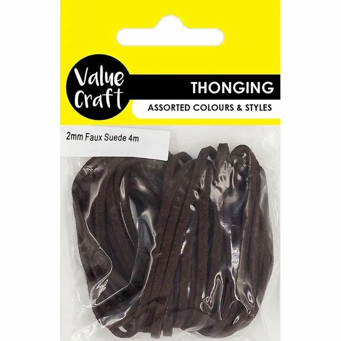 Stringing Materials |   Dark Brown Faux Suede Thonging Stringing Material Jewellery Making Supplies Stringing Materials