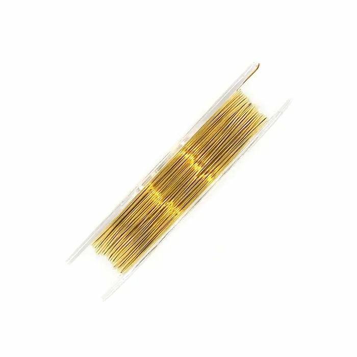 Stringing Materials |   Gold Colour 26 Gauge Designer Wire Jewellery Making Supplies Stringing Materials