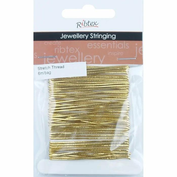 Stringing Materials |   Gold Polyester Elastic Stretch Thread Jewellery Making Supplies Stringing Materials