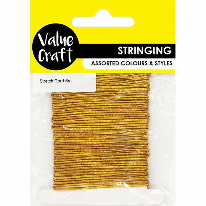 Stringing Materials |   Gold Stretch Elastic Cord Jewellery Making Supplies Stringing Materials