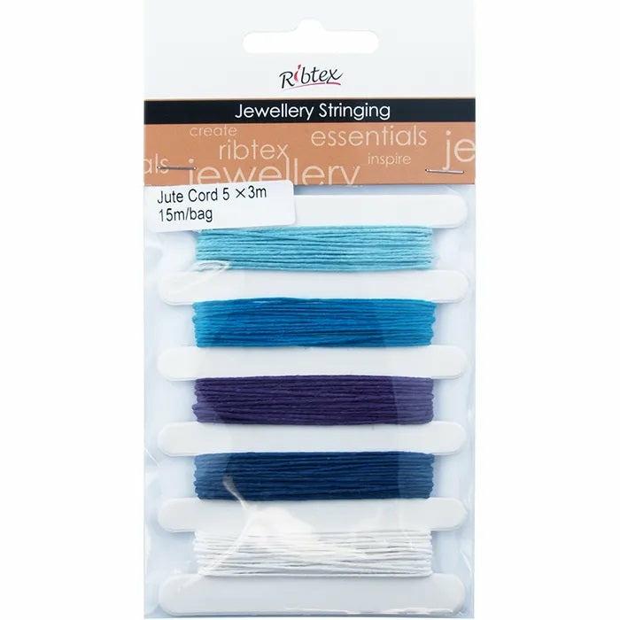 Stringing Materials |   Jf Thin Jute Cord (Available In 5 Colours) Jewellery Making Supplies Blues