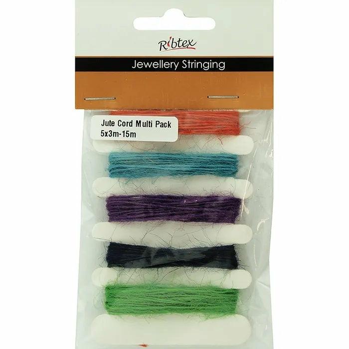 Stringing Materials |   Multi Pack Jute Cord (Available In 3 Colours) Jewellery Making Supplies Bright Colours