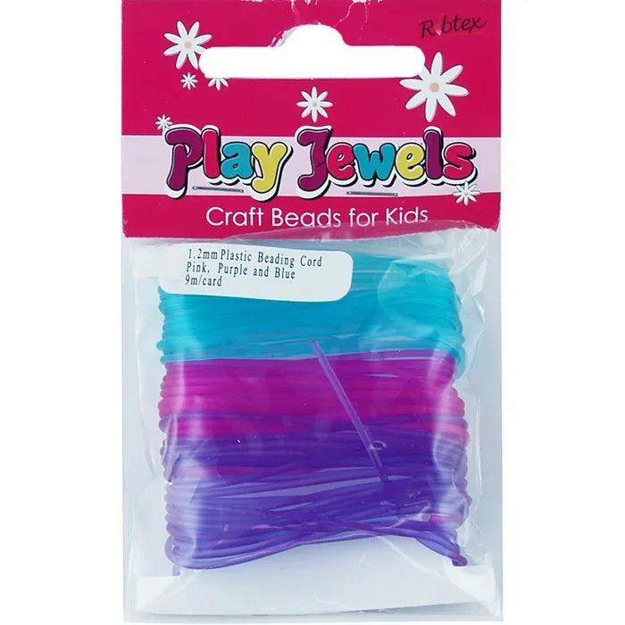 Stringing Materials |   Pink, Blue & Purple Colours Plastic Beading Cord Jewellery Making Supplies Stringing Materials