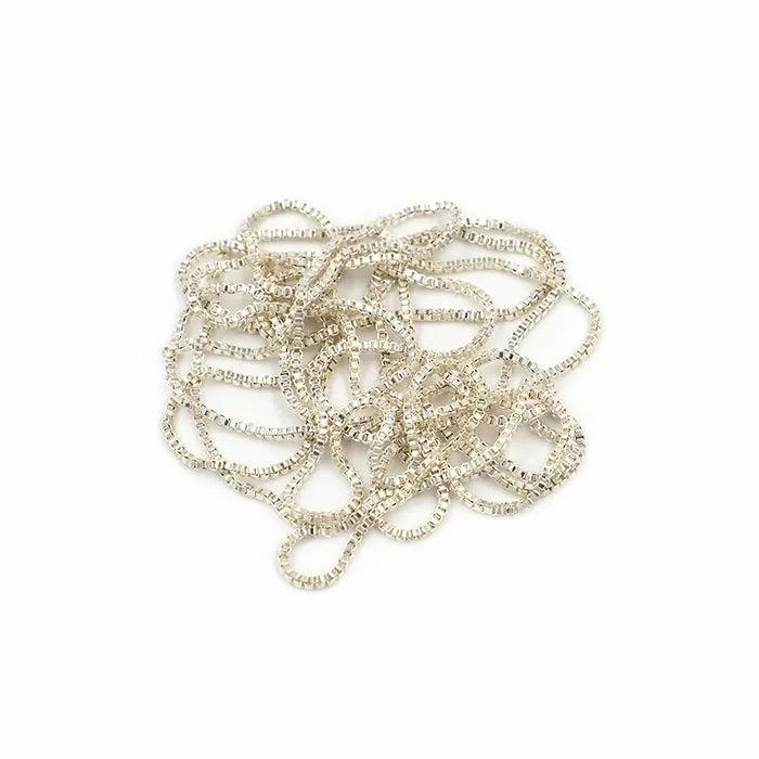 Stringing Materials |   Silver Colour Box Chain Jewellery Making Supplies Stringing Materials