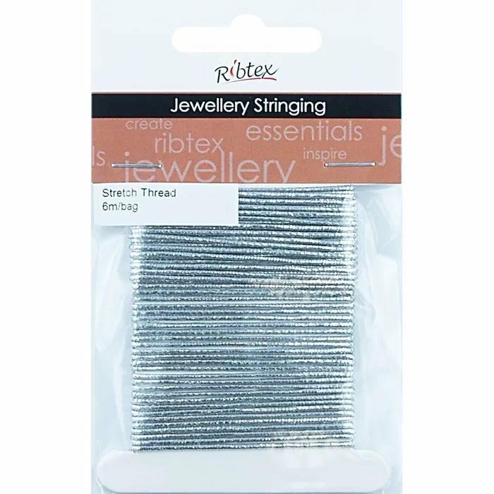 Stringing Materials |   Silver Polyester Elastic Stretch Thread Jewellery Making Supplies Stringing Materials