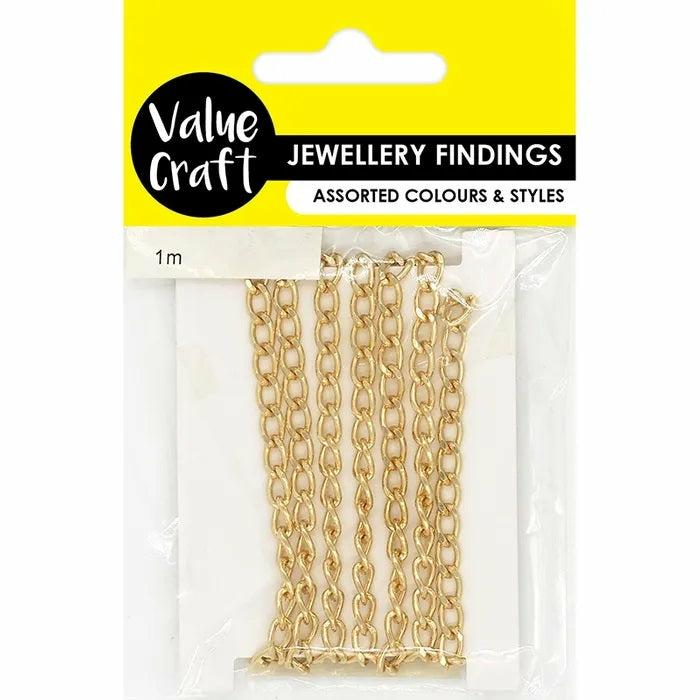 Stringing Materials |   Small Oval Link Chain (Available In 2 Colours) Jewellery Making Supplies Gold