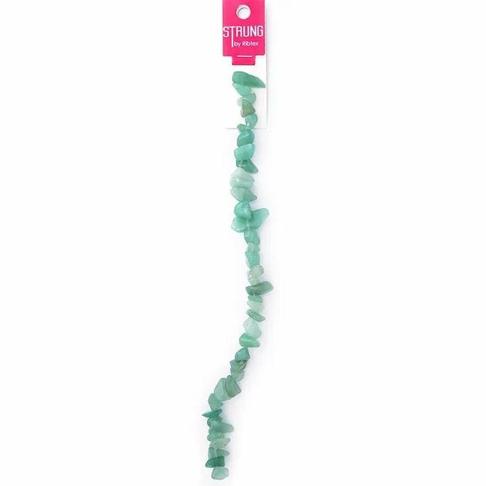 Strung Beads |   Jade Green Colour Precious Stone Chips Strung Beads Jewellery Making Supplies Strung Beads