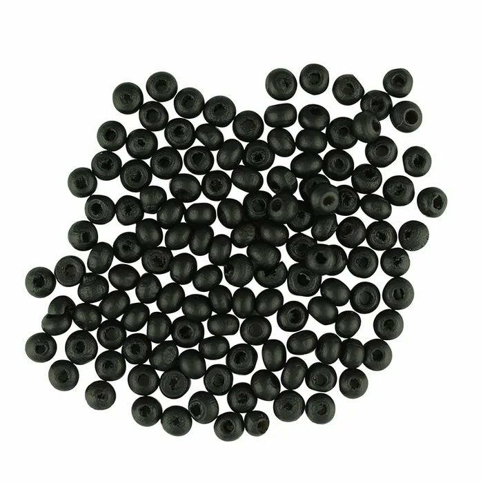 Wooden Beads |   5Mm Black Wooden Seed Beads Jewellery Making Supplies Wooden Beads