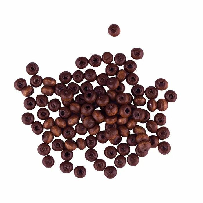 Wooden Beads |   5Mm Dark Brown Wooden Seed Beads Jewellery Making Supplies Wooden Beads