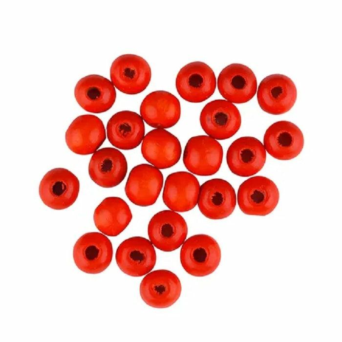 Wooden Beads |   8Mm Orange Round Shape Wooden Beads Jewellery Making Supplies Wooden Beads