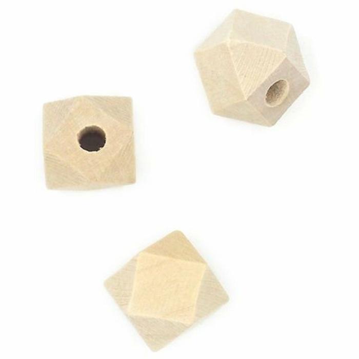 Wooden Beads |   Medium Macrame Cut Edge Wooden Beads Jewellery Making Supplies Wooden Beads