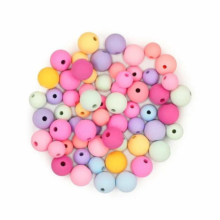 Wooden Beads |   Pastel Colours Round Wood Beads Jewellery Making Supplies Other Beads