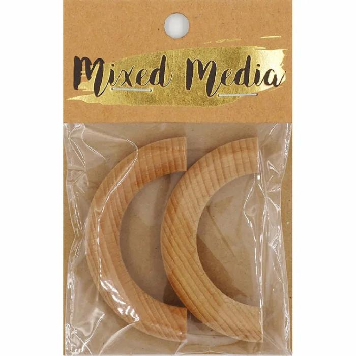 Wooden Beads |   Semi Circle Wooden Beads Jewellery Making Supplies Wooden Beads