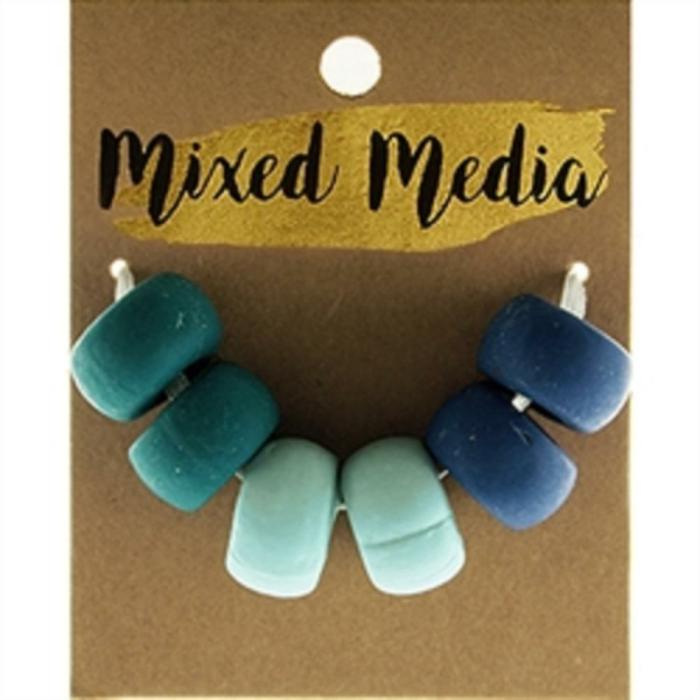 Other Beads |   Assorted Blues Clay Beads Jewellery Making Supplies Other Beads