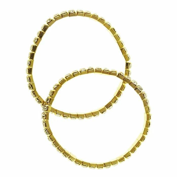 Necklace & Bracelets Making Supplies |   Diamante Stretch Bracelets (Available In 2 Colours) Jewellery Making Supplies Gold