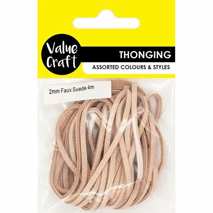 Stringing Materials |   Beige Faux Suede Thonging Stringing Material Jewellery Making Supplies Stringing Materials