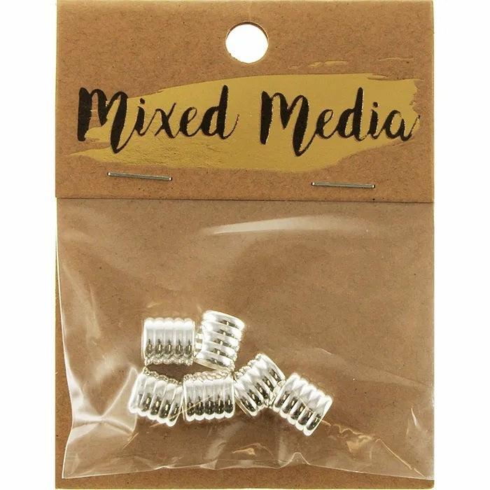 Jewellery Making Basics |   11Mm X 10Mm Metal Alloy Indent Tubes Jewellery Making Basics Jewellery Making Basics